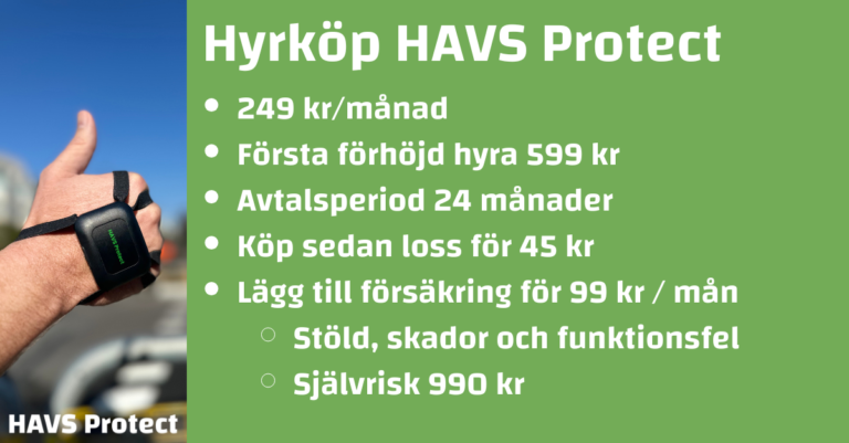 Hyr-köp av HAVS Protect vibrationssensorer